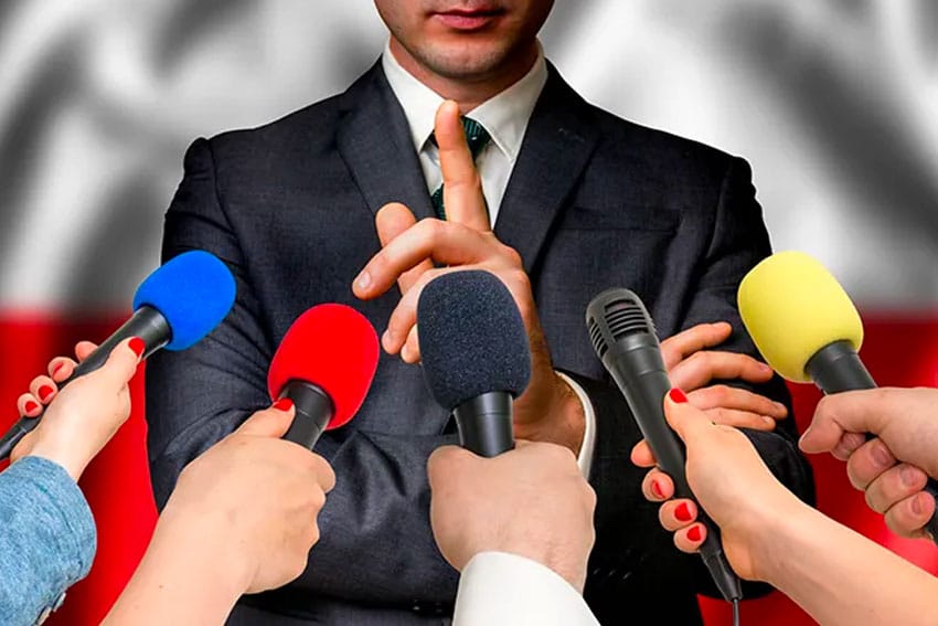 Candidate being interviewed