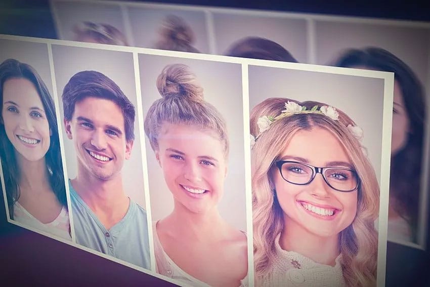 photos of patients after a cosmetic dental procedure
