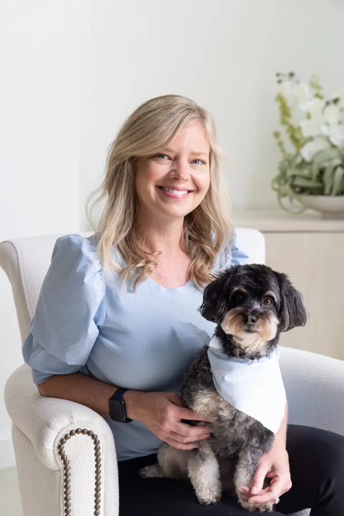 Dr. Meghan Hodges With Puppy Jack At élan Tulsa Cosmetic Dentistry
