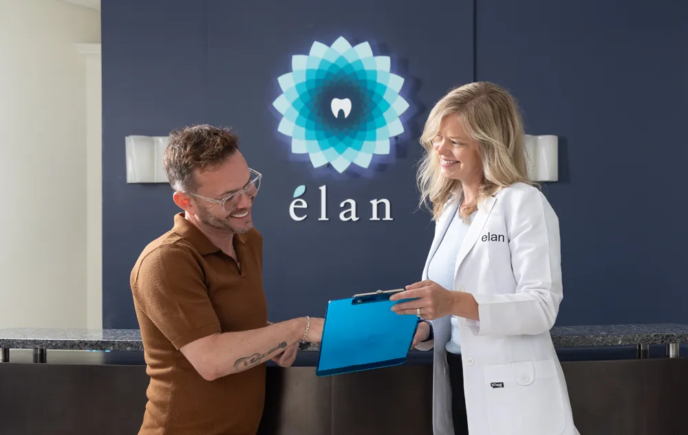 Dr. Meghan Hodges With A Patient At élan Tulsa Cosmetic Dentistry Office In Tulsa, Oklahoma