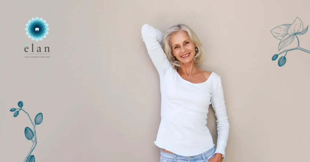 Woman Smiling Wearing Dentures